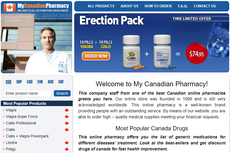 My Canadian Pharmacy website